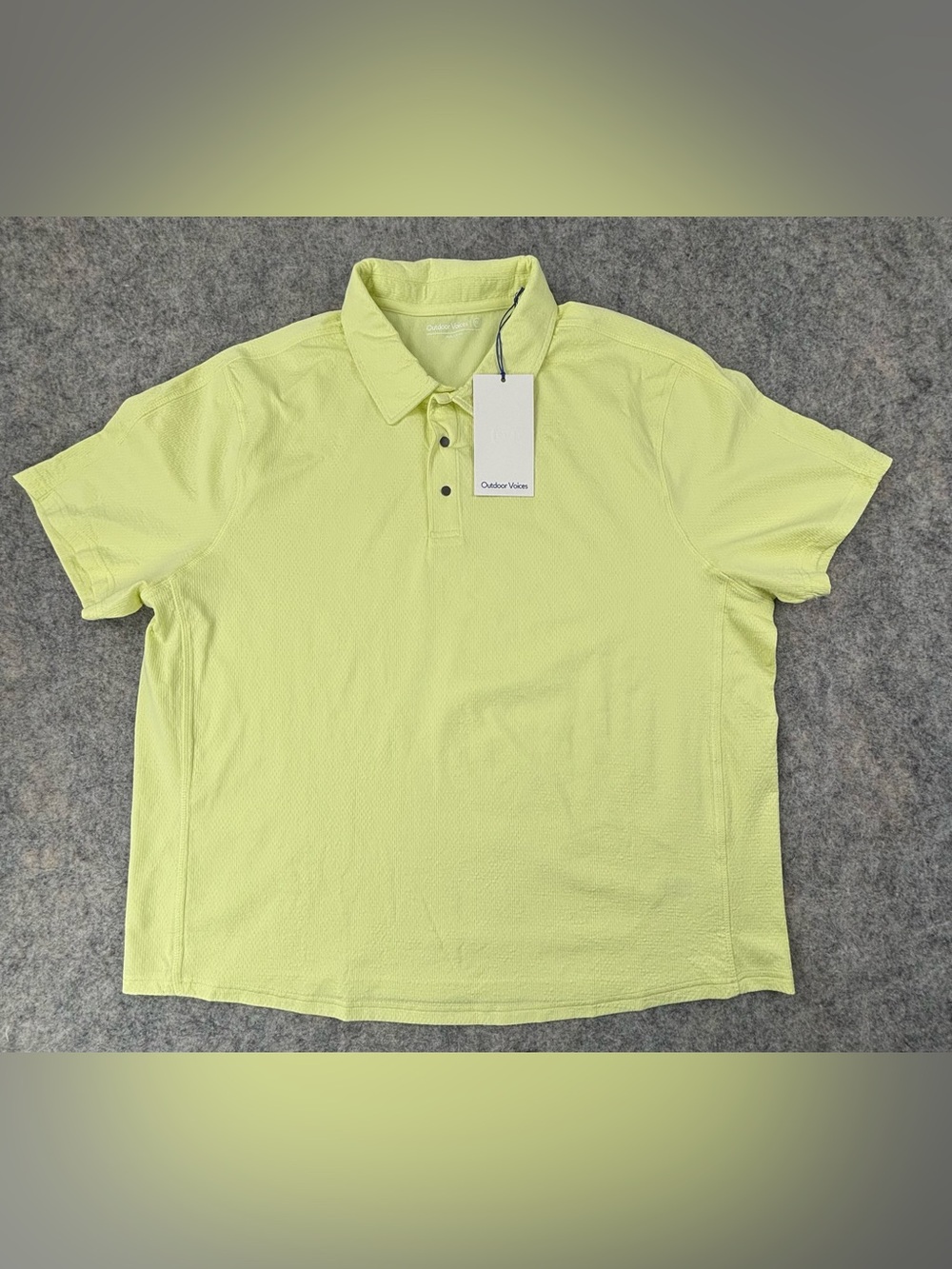 Outdoor Voices | GridTek Polo | Young Wheat | OV61100 | Men’s Size XXL | NWT